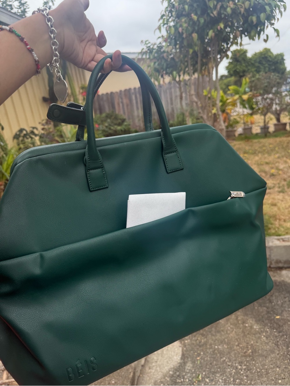 Beis luggage wicked green weekender travel bag